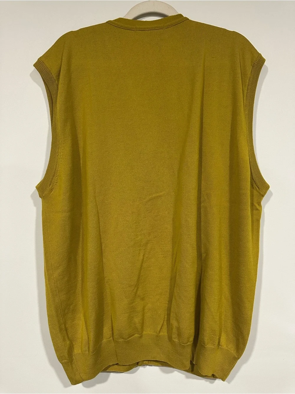 NWT PETER CHRISTIAN Sweater Vest Gold Merino Wool Men’s 3XL
